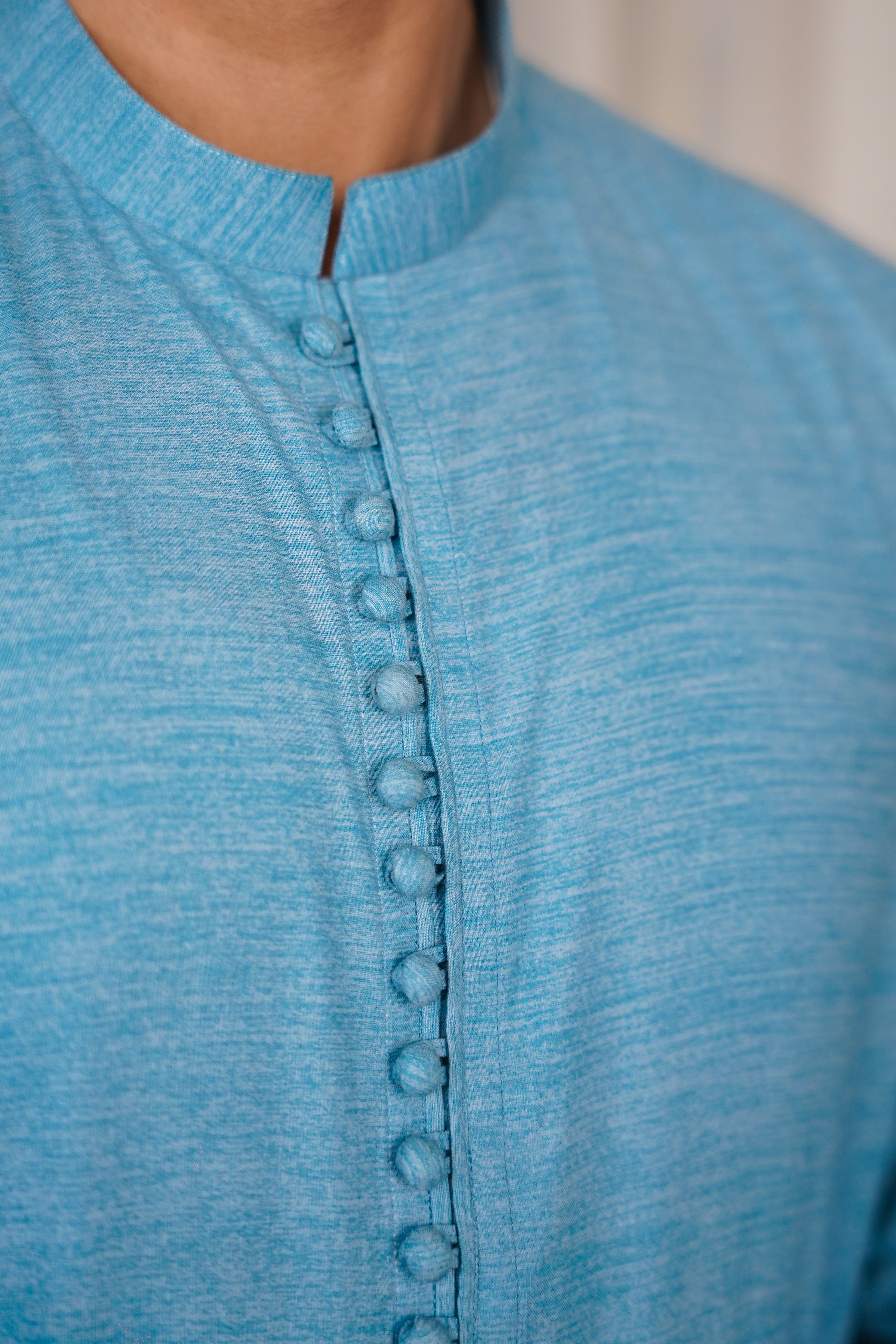 Nadir Skyline Blue – Pure Cotton Kameez & Trouser Set