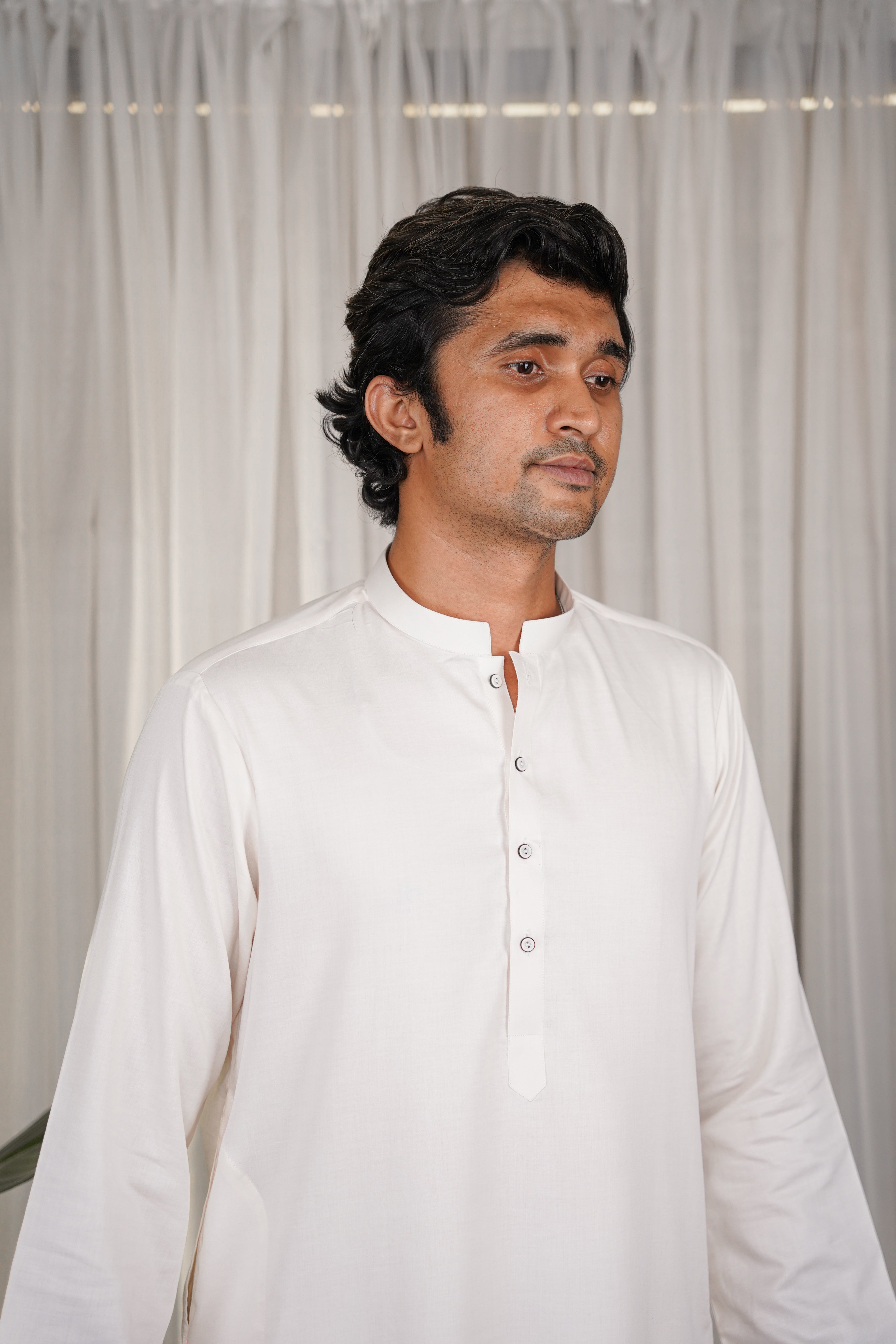 Nadir Classic Off-White - Wash & Wear Kameez Shalwar Set