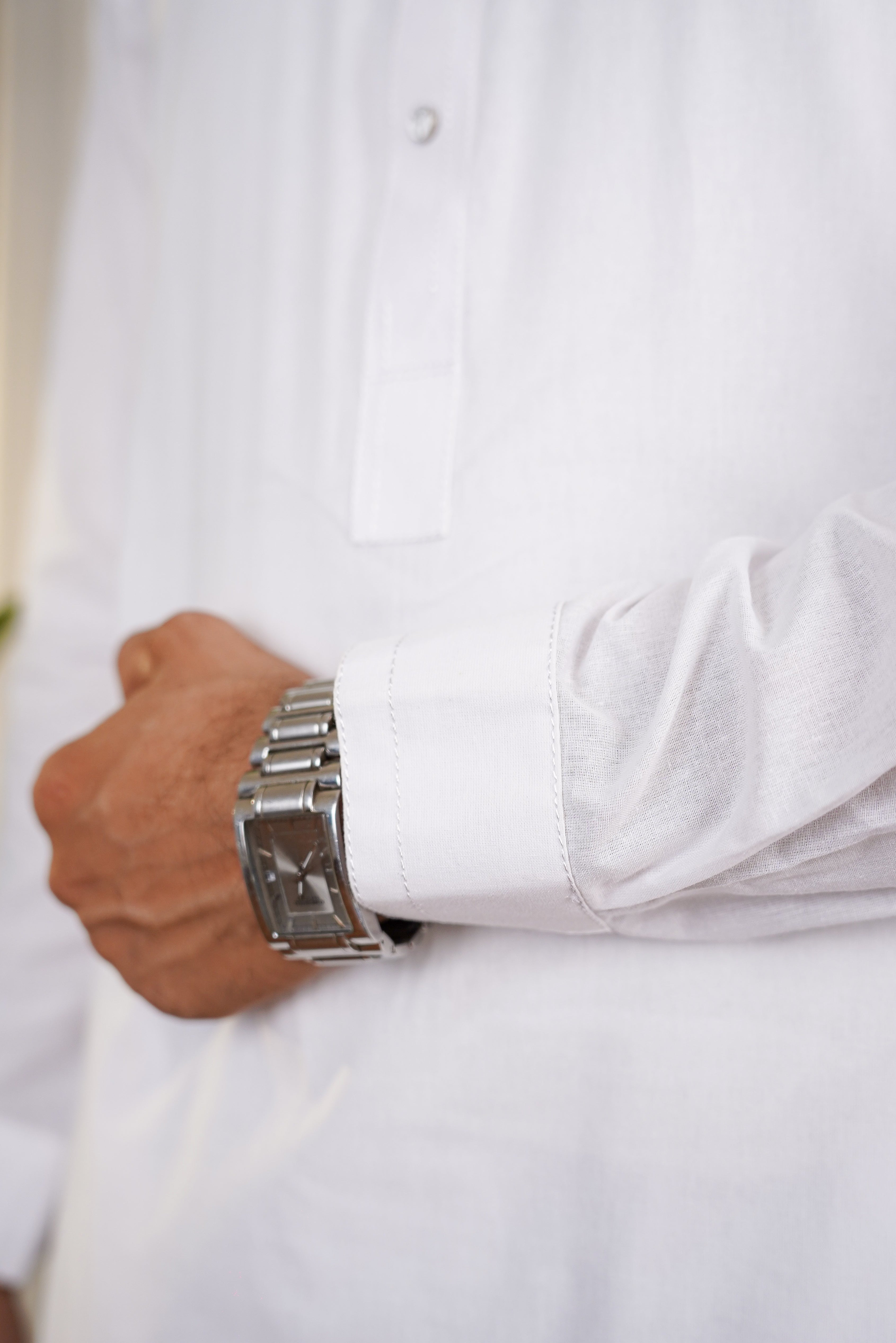 Nadir Classic White – Men’s Cotton Kameez Shalwar Set