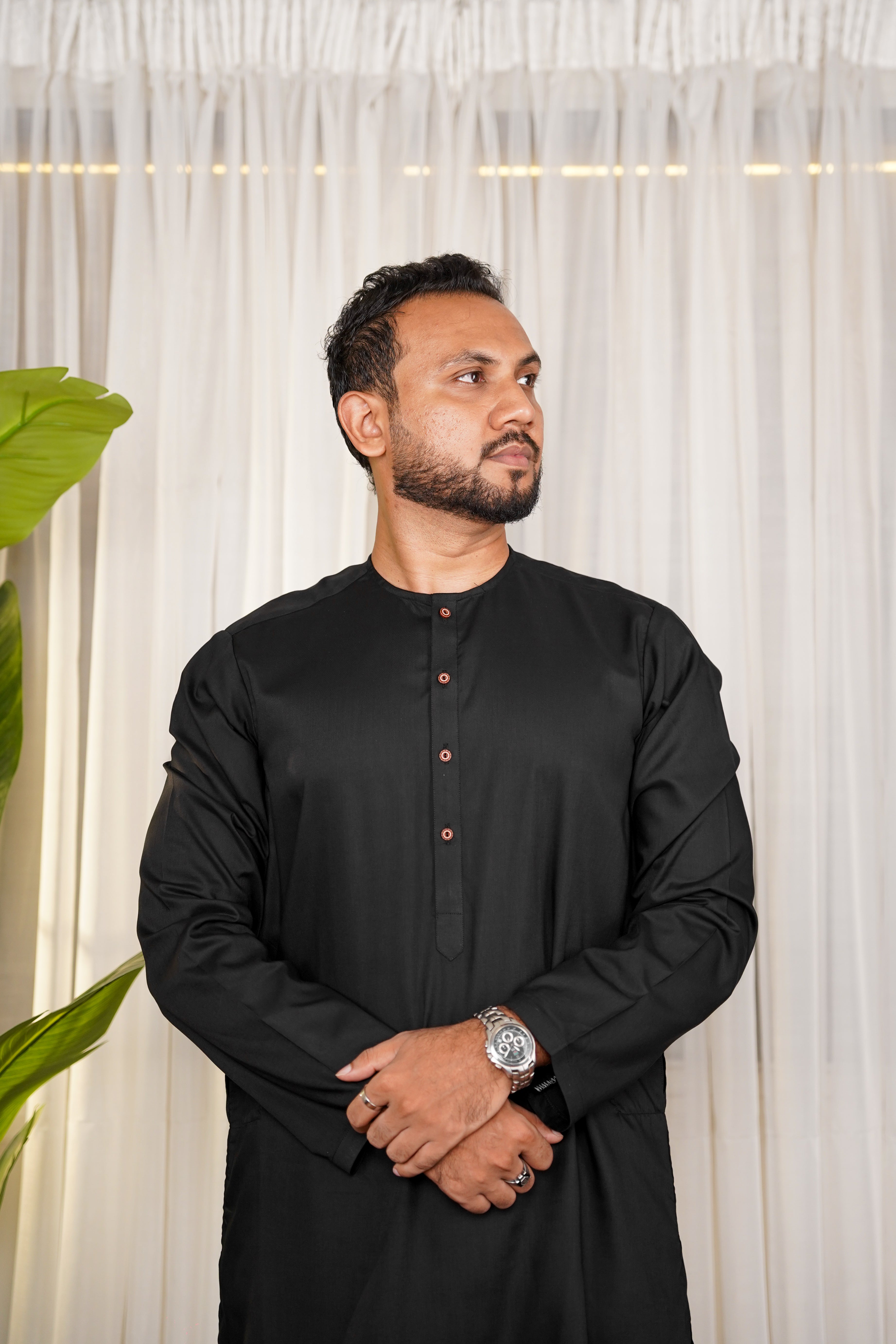 Nadir Classic Black - Wash & Wear Kurta Pajama Set