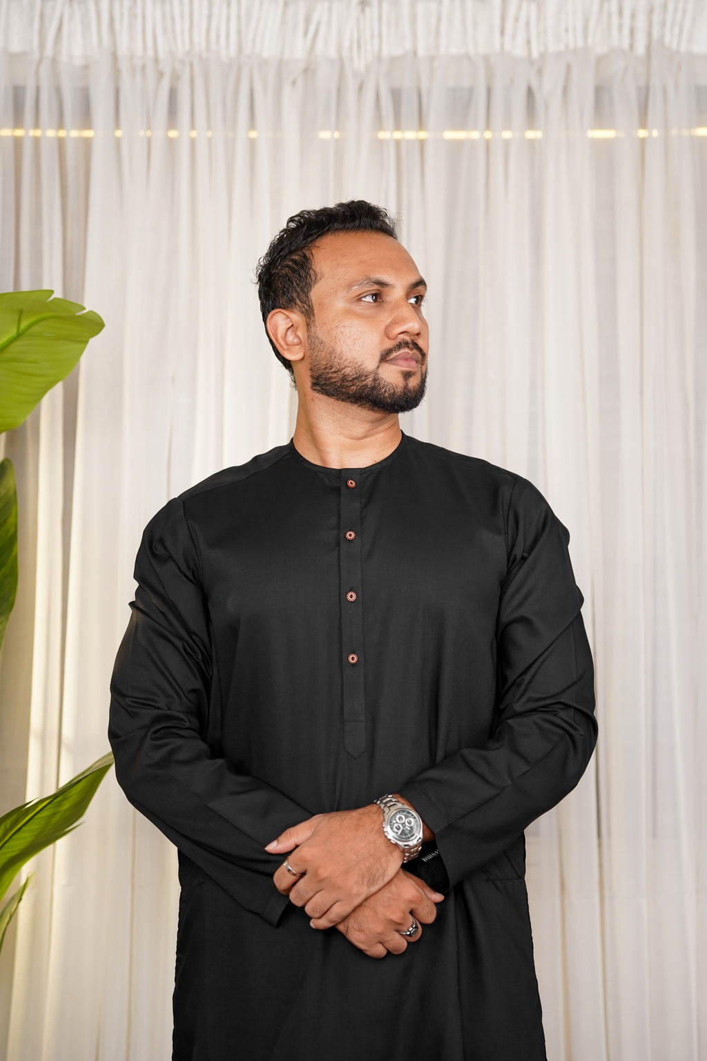 Nadir Classic Black - Wash & Wear Kurta Pajama Set