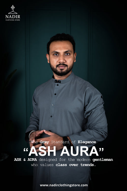 Ash Aura – Men’s Cotton Kameez Shalwar Set | Elegant Attire by NADIR