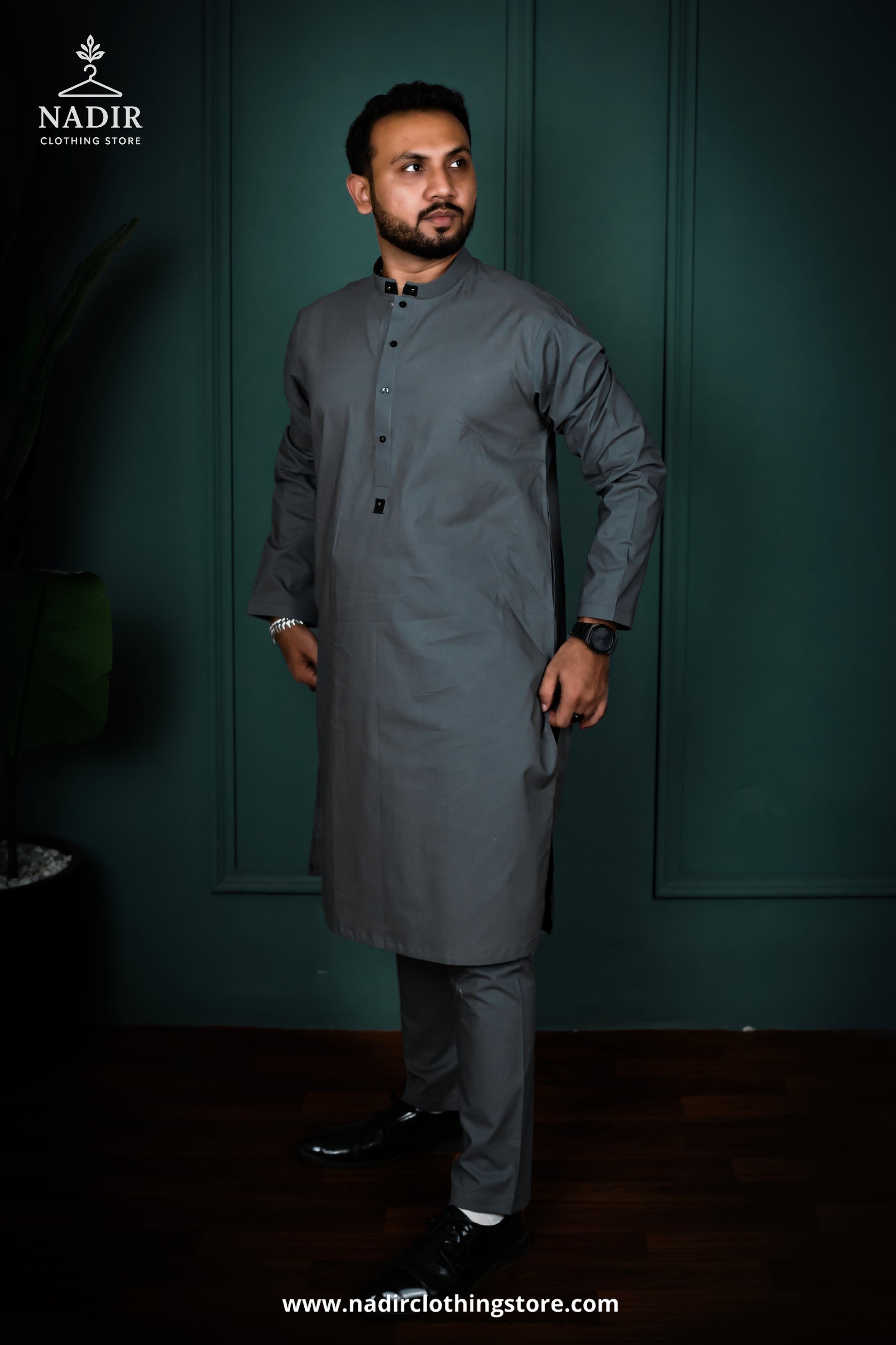 Ash Aura – Men’s Cotton Kameez Shalwar Set | Elegant Attire by NADIR