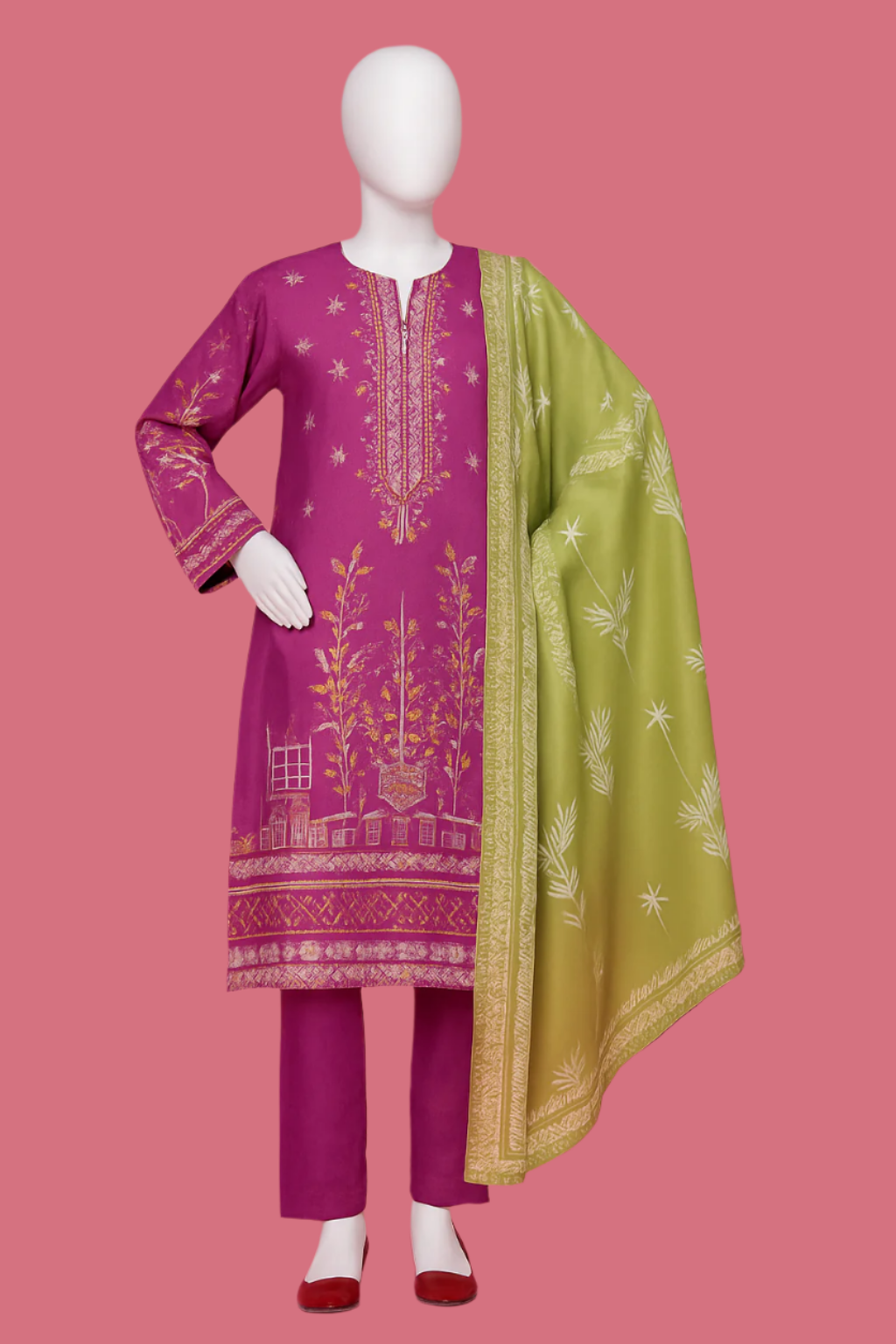 Sohaye by Diners | Magneta - 3PC Lawn Unstitched Suit