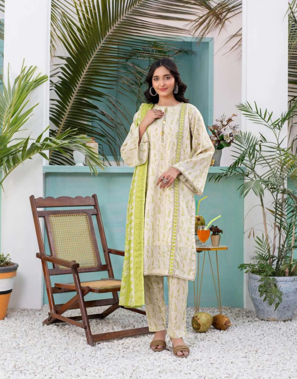 Separe by Zesh | White - 3PC Lawn Unstitched Suit
