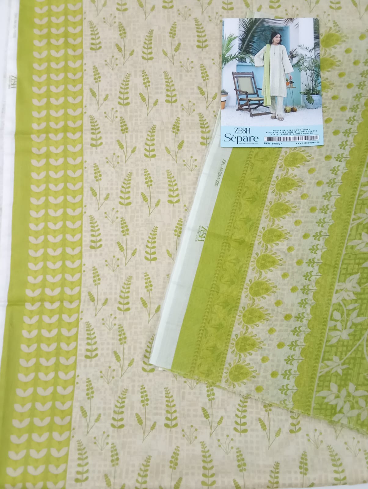 Separe by Zesh | White - 3PC Lawn Unstitched Suit