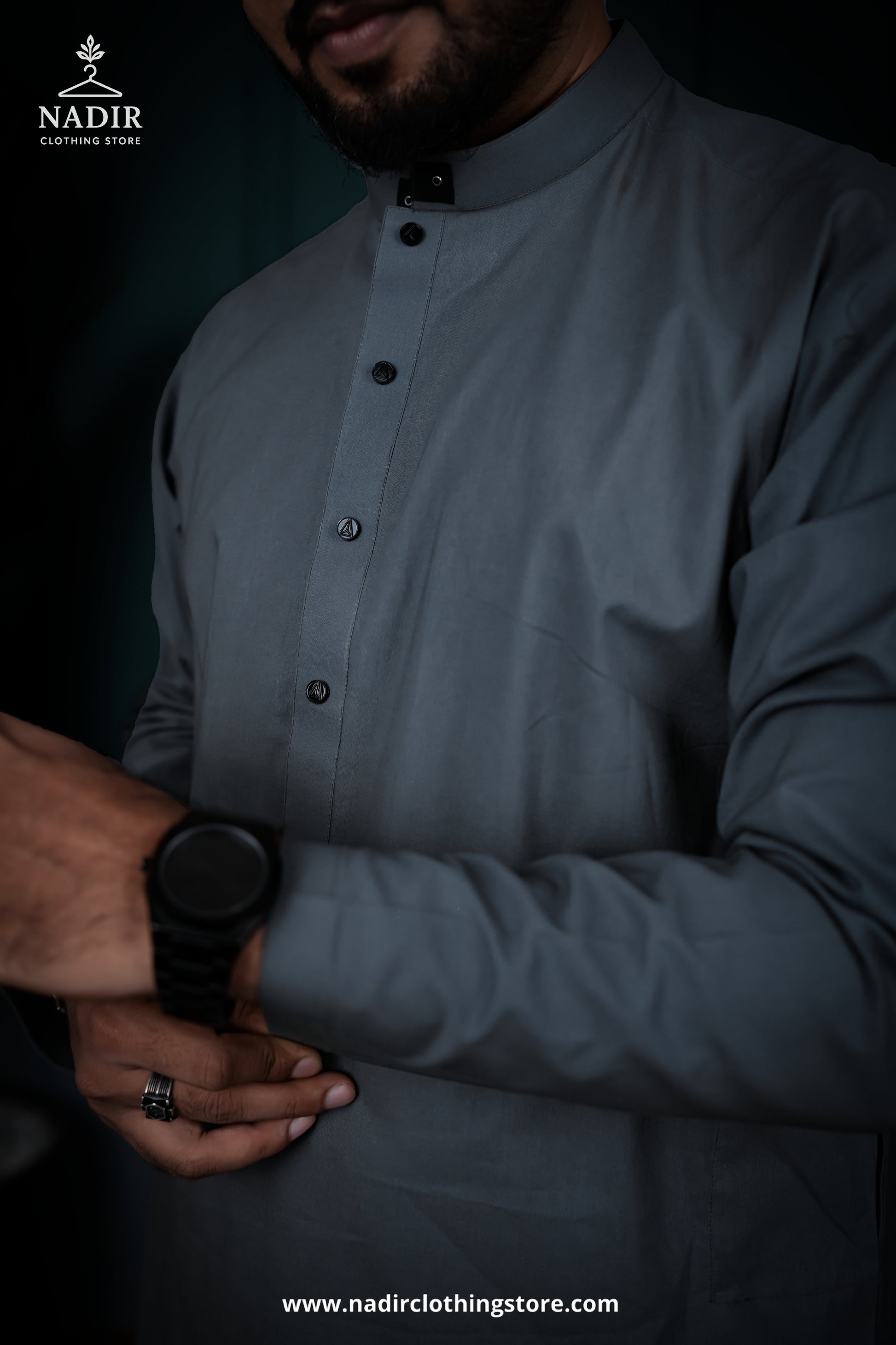Ash Aura – Men’s Cotton Kameez Shalwar Set | Elegant Attire by NADIR